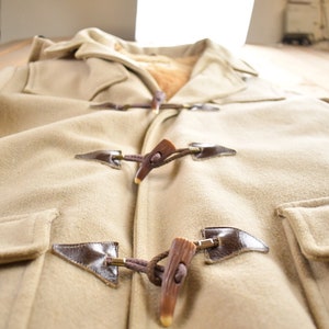 Vintage 1970s Craft Sportswear 100% Wool Toggle Button Up Fur Lined Jacket Made In Canada image 3