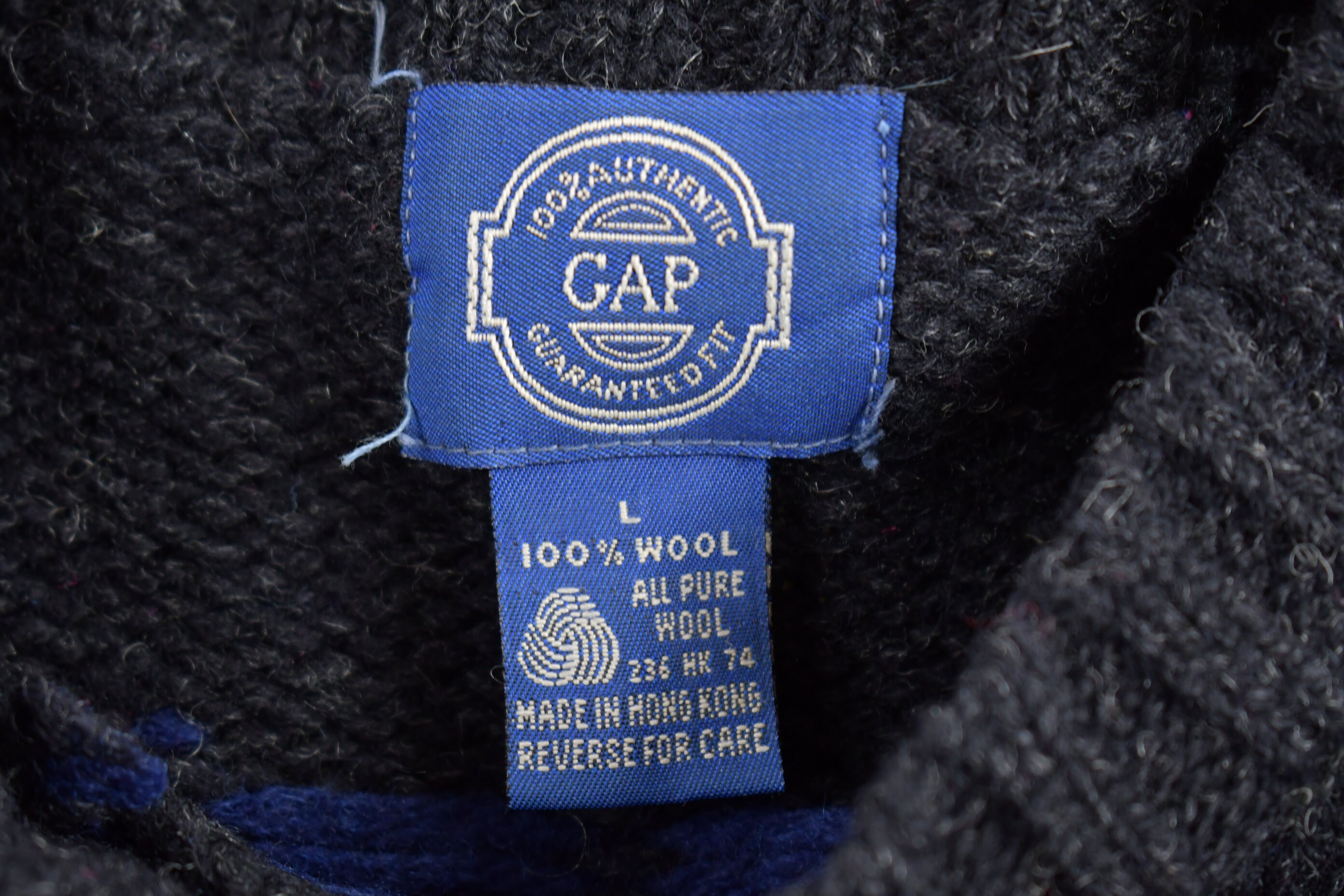 Vintage 1980s Gap Knitted Sweater / Vintage 80s Crewneck