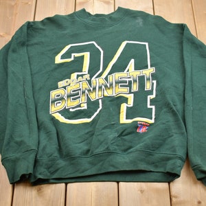Vintage 1990s Edgar Bennet 34 Graphic Crewneck Sweatshirt / 90s Crewneck / Souvenir / Athleisure / Made In USA / Green Bay Packers Coach