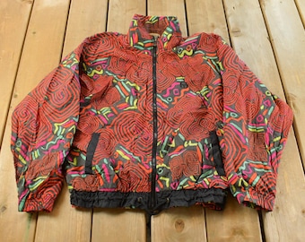 Vintage 1980s Nevica Color Block Windbreaker / 80s Jacket / Made