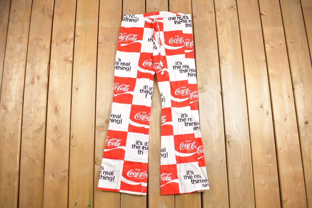 Deadstock Vintage 1970s Coca Cola Flared Trousers Size 36 X 29.5 / Pants / True Vintage Coke