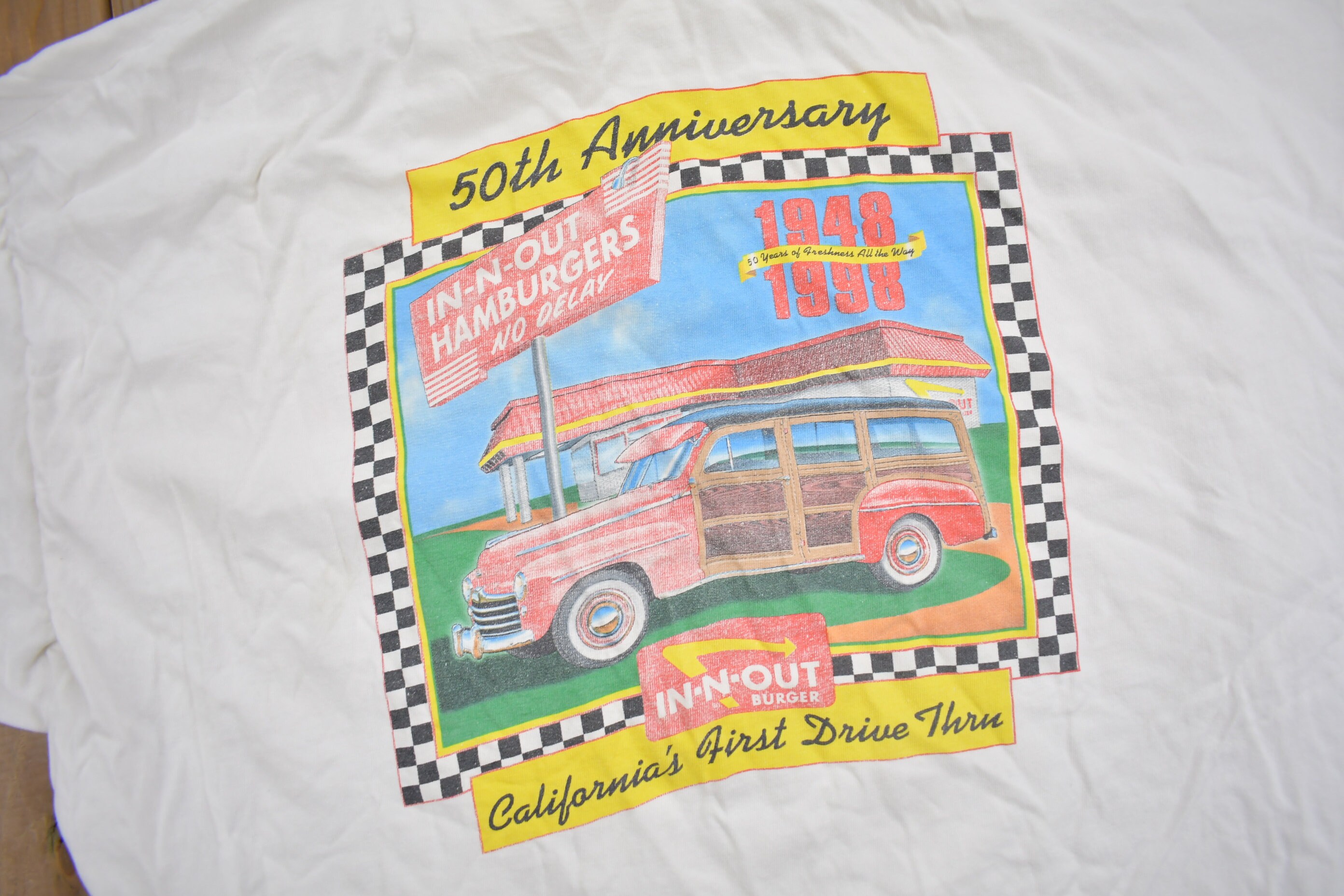 Vintage 1998 In-n-out Burger California Promo T-shirt / Vintage 