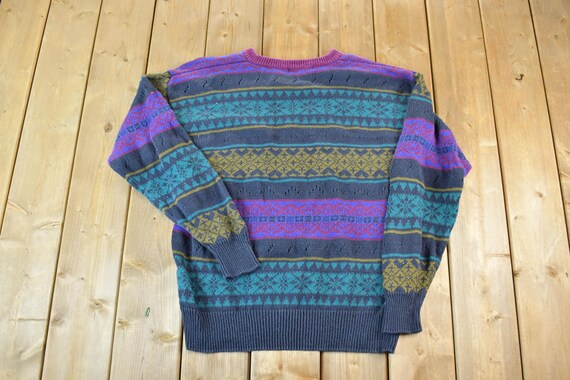 Vintage 1990s Basic Elements Knit Crewneck Sweate… - image 2