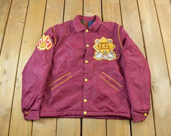 Vintage Butwin Varsity Jacket M 70s Letterman Bomber Black - Etsy