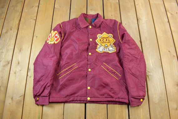Burgundy Champions Baseball Jacket Champion Bomber Jacket Men L