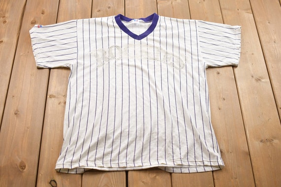 Vintage 1990s Russell Athletic V-neck Colorado Rockies MLB T Vintage 1990s Russell Athletic V-neck Colorado Rockies MLB T