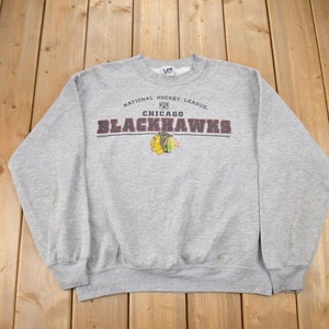 Vintage 1990s Lee Sport Chicago Blackhawks NHL Crewneck Sweatshirt / 90s Crewneck / Athleisure / Streetwear / Vintage NHL