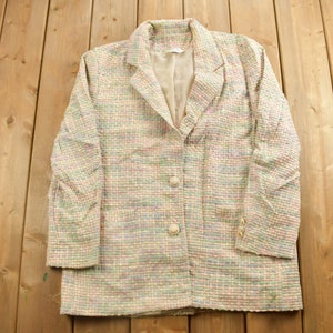 Vintage 1990s Bleyle Patterned Blazer Jacket / Sport Coat  / Vintage 90s Blazer / Suit Jacket / Outdoor / Spring Jacket / Black Watch Blazer