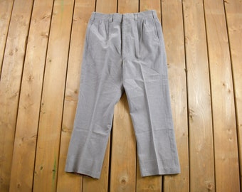 Vintage 1970s Pleated Trousers Size 34 x 24.5 / American Vintage / True Vintage / 1970s Pants / Grey / Made in England