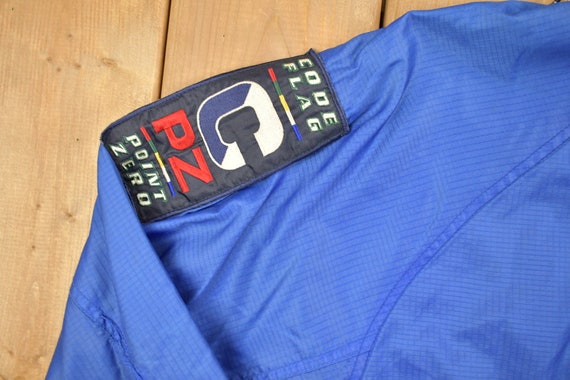 Vintage Point Zero Code Red Windbreaker Jacket / … - image 4