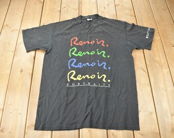 Vintage 1990s Renoir Portraits Graphic Art T-Shirt / Pierre-Auguste Renoir / National Gallery Of Canada / Single Stitch / Made In USA