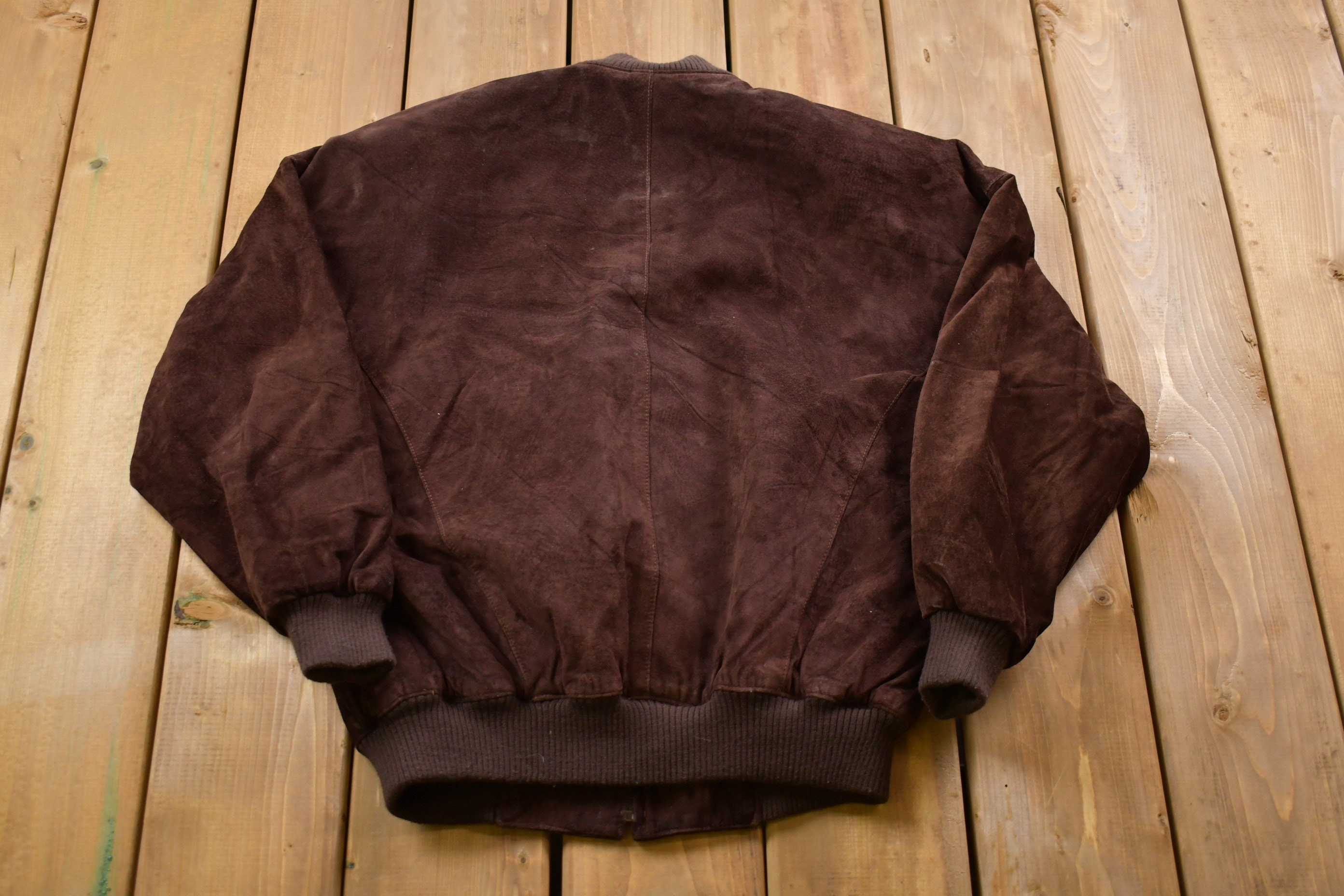 Suede Leather Bomber Jacket 