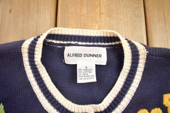 Vintage 1990s Alfred Dunner Knitted Floral Crewne… - image 3