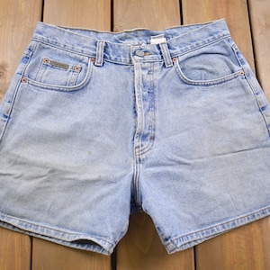 Vintage 1990s Calvin Klein Jean Shorts 30 x 5 / Made in USA / 90s Shorts / Streetwear Fashion / Bottoms / Light Wash / Vintage Jeans/ Jorts