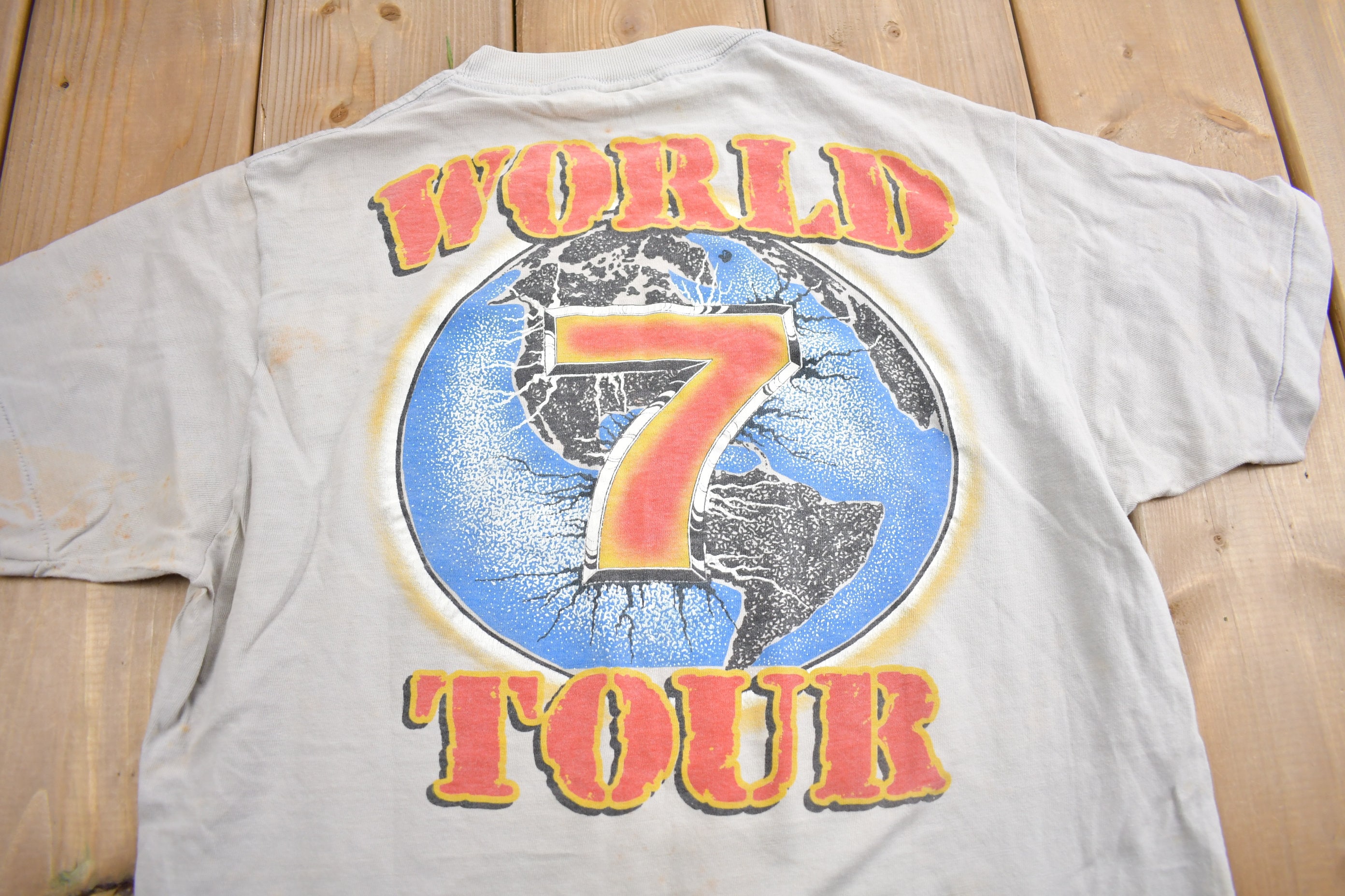 80年代ヴィンテージ TRIUMPH THUNDER SEVEN Tシャツ Vintage 1985 Thunder Seven by Triumph World Tour Band T-shirt
