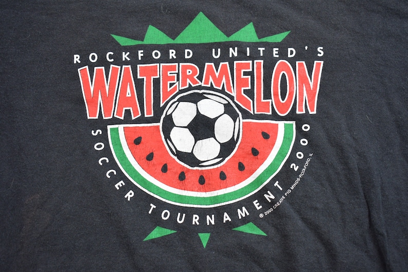 T-shirt du tournoi de football de Rockford United vintage des années 2000 pour hommes M / point unique / NBA / Streetwear des années 2000 / Athleisure / Vêtements de sport image 4