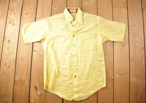 Vintage 1990s 417 Van Heusen Blank Button Up Shir… - image 1