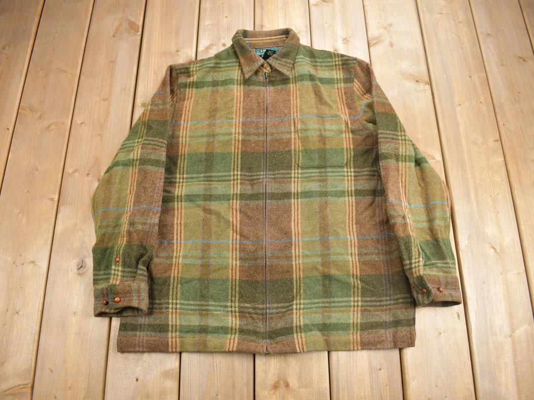 【はこぽす対応商品】 Ralph Lauren 1990s Vintage Lauren Light / Flannel Zip Wool ジャケット・アウター