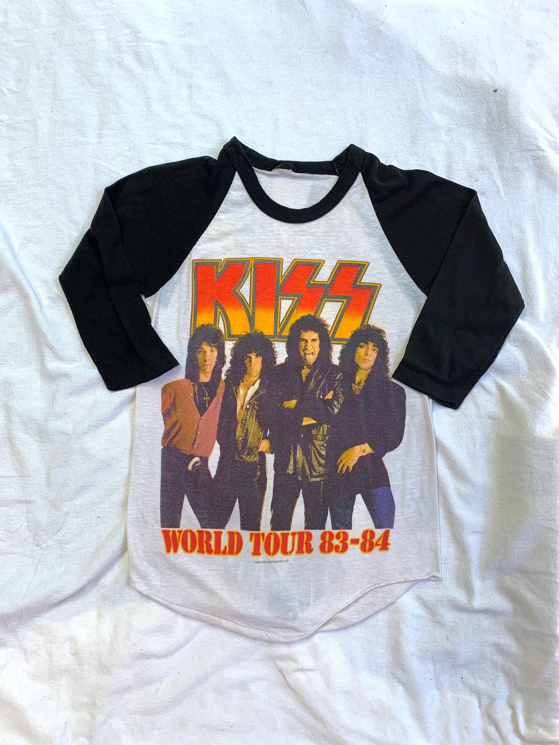 Kiss Raglan / Kiss World Tour 83-84 / 80s Kiss / 80s / Kiss - Etsy