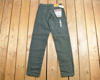 Wrangler Cowboy Cut Deadstock Vintage 1980s Jeans Size 28 x 32 Forrest Green / New With Tags / 80s Denim / Union Made In USA / Slim Fit