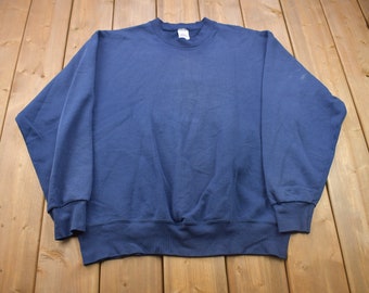 Vintage 1990s BVD Blank Crewneck Sweatshirt / 90s Crewneck / Made In USA / Essential / Streetwear / 90s