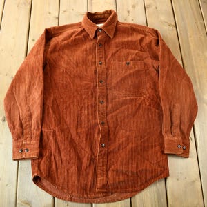 Vintage 1990s Field Master Corduroy Flannel Button Up Shirt / 1990s Button Up / Vintage Flannel / Plaid Shirt / Button Down / Outdoorsman