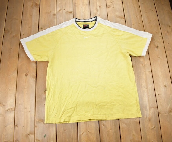 Vintage 1990s Nike Mini Swoosh Thick T-Shirt / 90… - image 1
