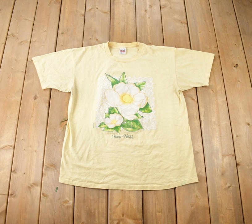 1990年代のヴィンテージ、ノースカロライナ州ナグスヘッドの花柄お土産