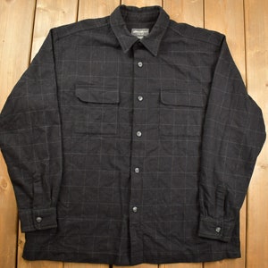 Vintage Y2K Eddie Bauer Plaid Button Up Shirt / 1990s Button Up / Vintage Flannel / Basic Button Up / Eddie Bauer Vintage