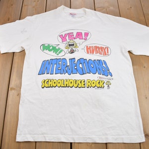 Vintage 1985s Schoolhouse Rock TV Show Graphic T Shirt / Rare Vintage / Single Stitch / Made In USA