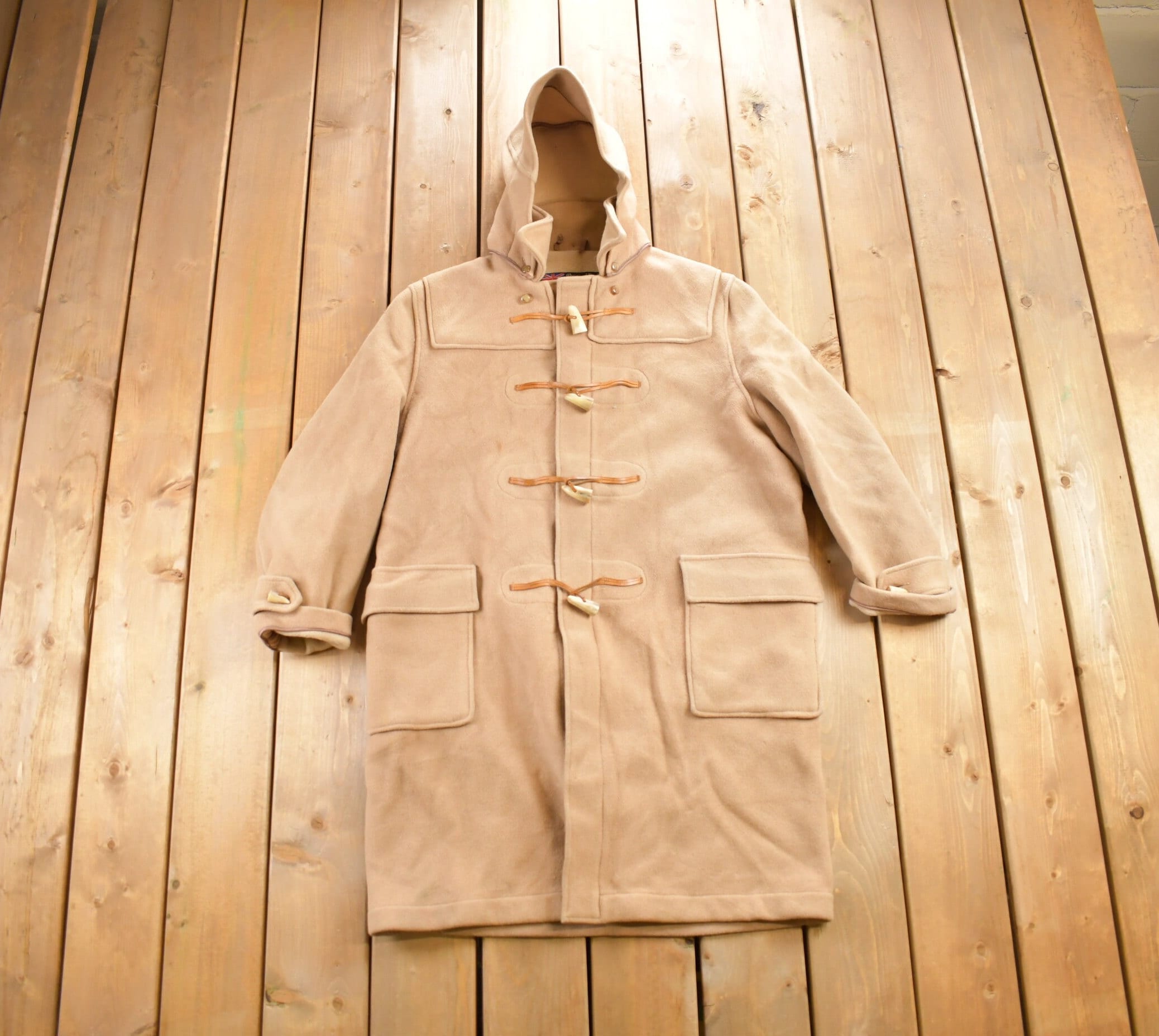 Vintage 1980s Wool Duffle Coat / Vintage Wool Coat / Heavy Vintage 1980s Wool Duffle Coat / Vintage Wool Coat / Heavy