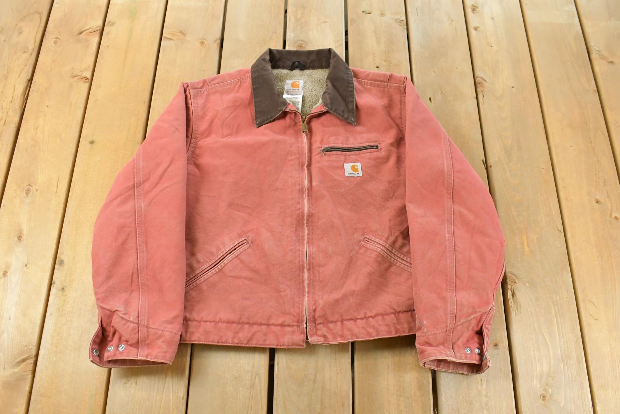 Vintage 2000s Carhartt Sherpa Lined Salmon Detroit Jacket Women's