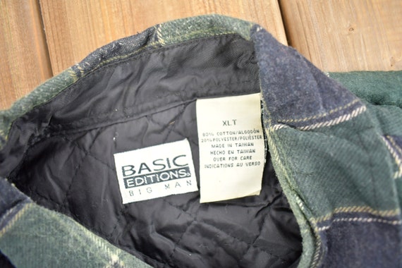 Vintage 1990s Basic Editions Quilted Plaid Jacket… - image 4