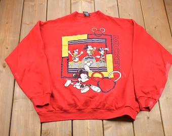 Vintage 1990s Mickey Unlimited Mickey Mouse Graphic Crewneck Sweatshirt / 90s Crewneck / Souvenir / Athleisure / Streetwear / Made In USA