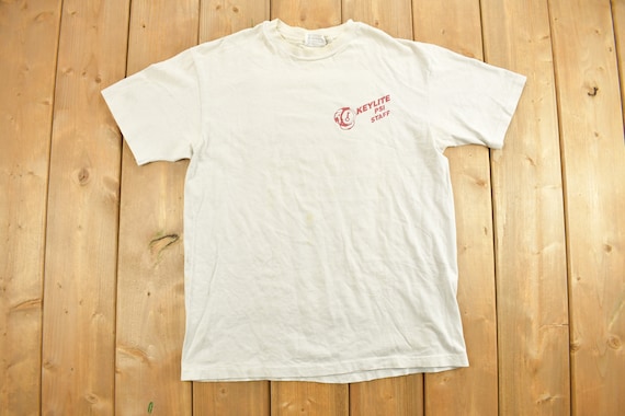 Vintage 1980s Keylite PSI Staff Graphic T-Shirt /… - image 1
