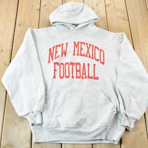 Vintage 1990s Russell Athletic New Mexico University Football Graphic Hoodie / 90s Hoodie / Vintage NCAA / Varsity Style / Made in USA