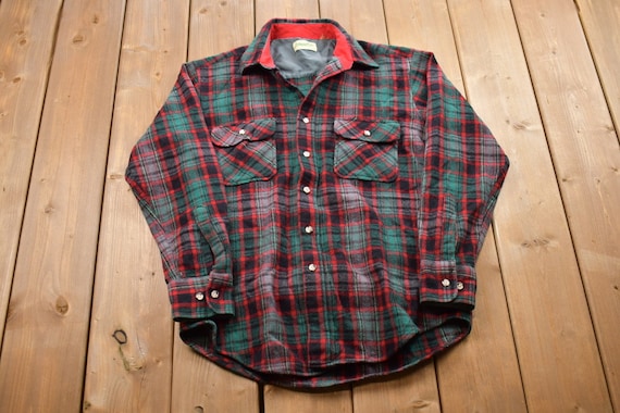 90s St. John\'s Bay Flannel Shirt M