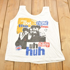 Vintage 1980s Ray Charles Graphic Tank Top Shirt / Band Tee / Single Stitch / Made in USA / You Got The Right One Uh Huh Baby / Pepsi