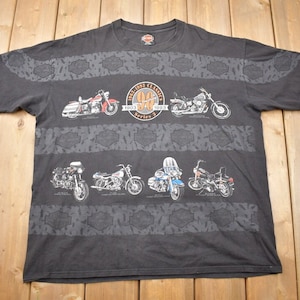 Vintage 1992 Harley Davidson Motorcycles Graphic T-Shirt / Single Stitch / Made In USA / Biker Tee / Souvenir T Shirt