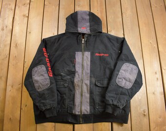 Vintage 1990s Snap On Workwear Jacket Snap On Spell Out Automotive Apparel 3XL 90s Workwear Workwear Jacket