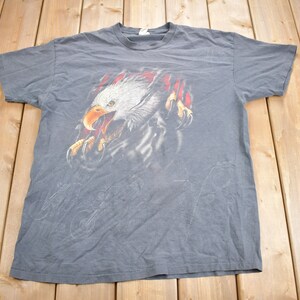 Vintage 1990s American Bald Eagle Graphic Freedom Cycle INC T Shirt / Vintage T Shirt / South Bend / Single Stitch / Made In USA