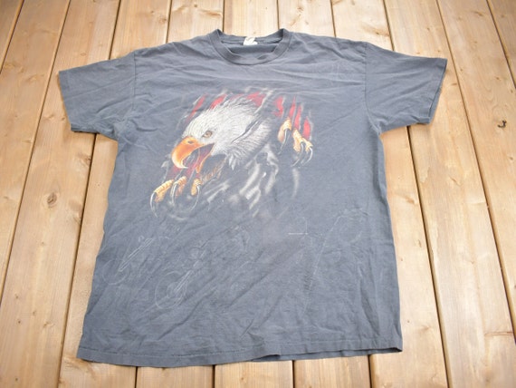 Vintage 1990s American Bald Eagle Graphic Freedom… - image 1
