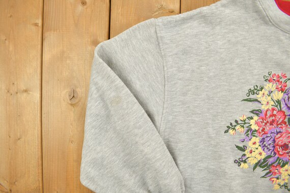 Vintage 1990s Basic Editions Double Collar Floral… - image 3