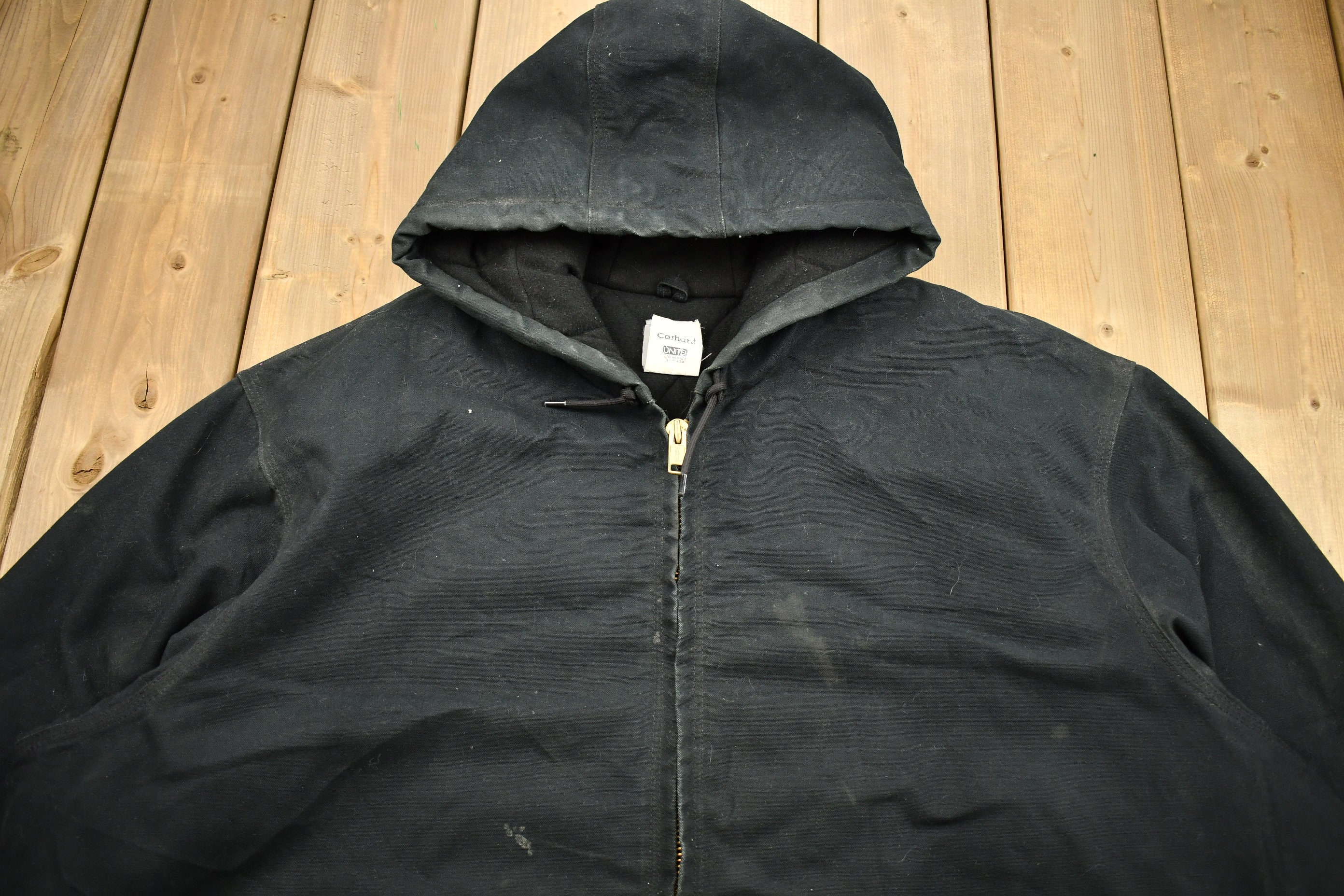 Vintage 90s Carhartt Jacket Full Zip With Hood / Workwear Vintage 90s Carhartt Jacket Full Zip With Hood / Workwear