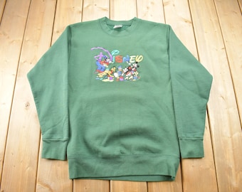 Vintage 1990s Walt Disney Embroidered Crewneck / Vintage Sweatshirt / Vintage Disney / The Disney Store / Embroidered