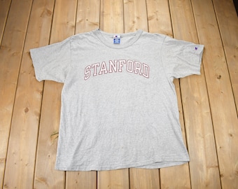 Vintage 1990s Champion Stanford University T-Shirt / NCAA Tee / Americana / Sportswear / Stanford / Ivey League