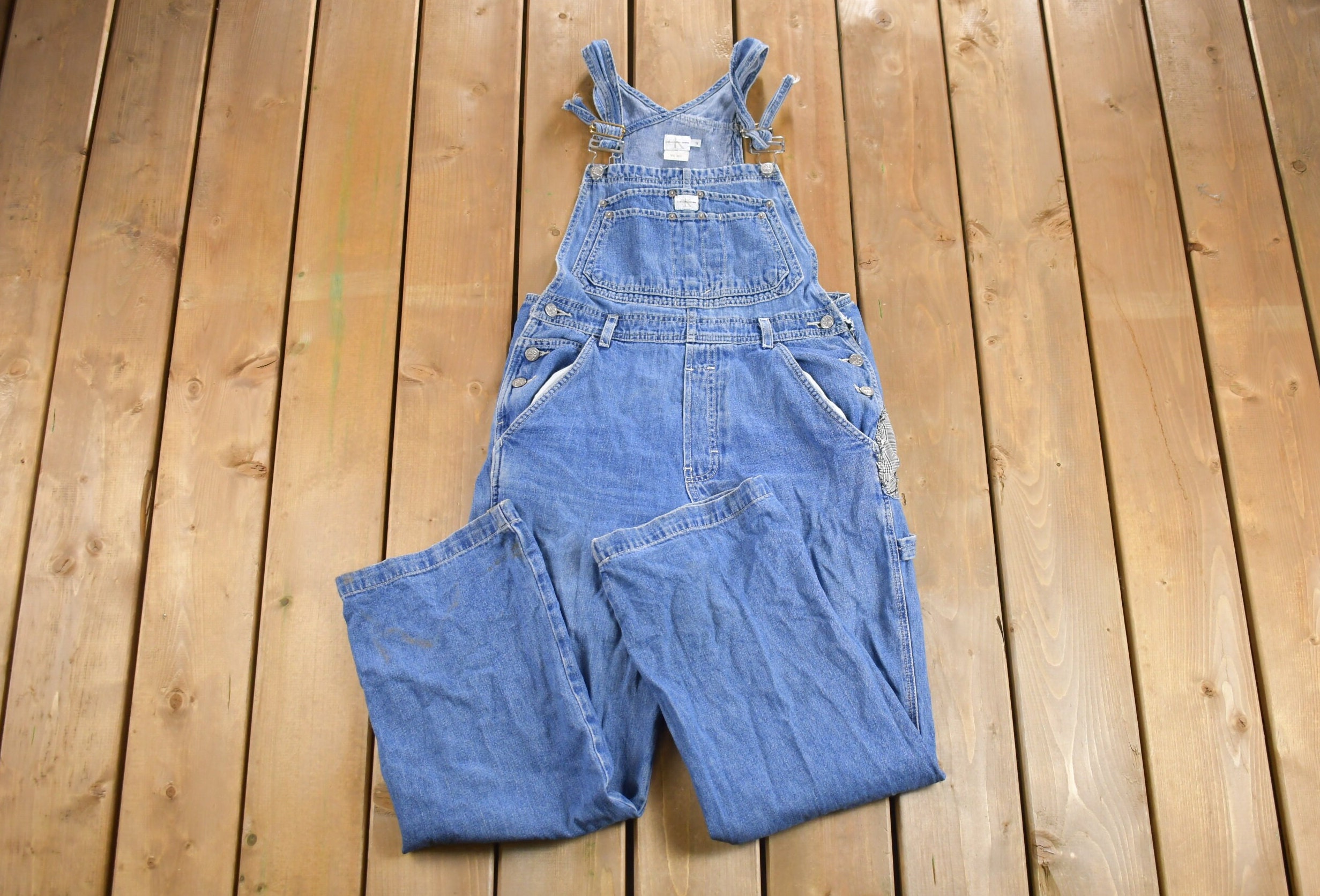 SALUTE SRD striped zippered overalls-