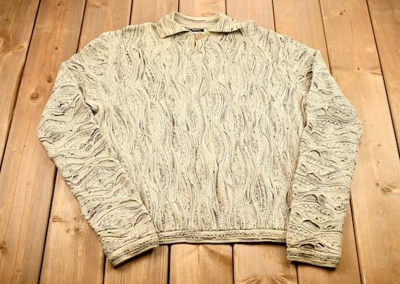 Vintage 1990s Coogi Basics 3D Knit Sweater / Made in Australia