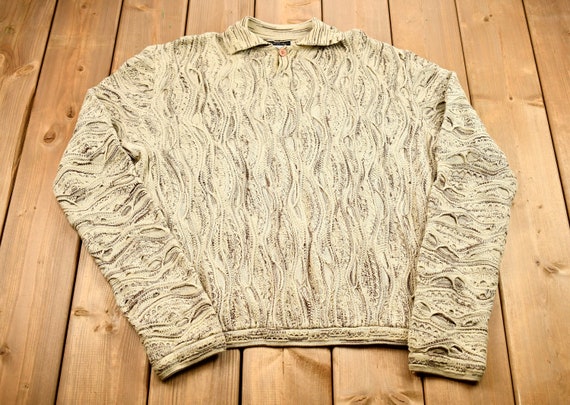 Vintage 1990s Coogi Basics 3D Knit Sweater / Made in Australia