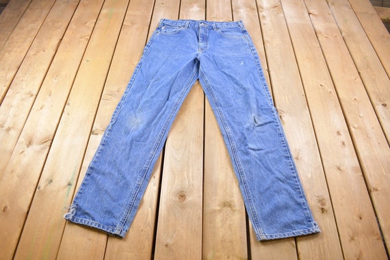 Vintage 1990s Carhartt Blue Work Jeans Size 32 x … - image 2